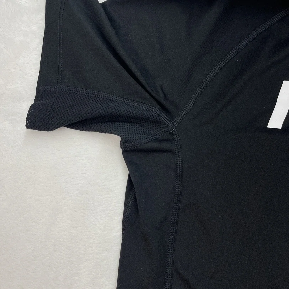 Nike Pro Dri-Fit Shirt Womens XL Black Spellout Athletic Fitness Outdoor Running